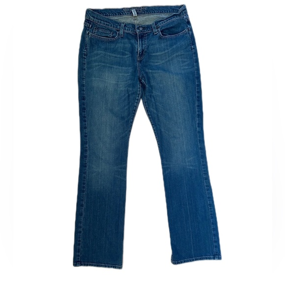 Abercrombie & Fitch Erin stretch blue jeans 10R straight leg low rise vented - Picture 1 of 16